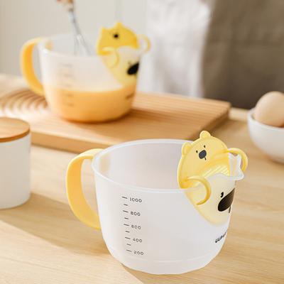 Measuring Cup Bear Shape Egg Beater with Filter Food Grade PP Draining Cup Rice And Fruit Basket Washing Tools