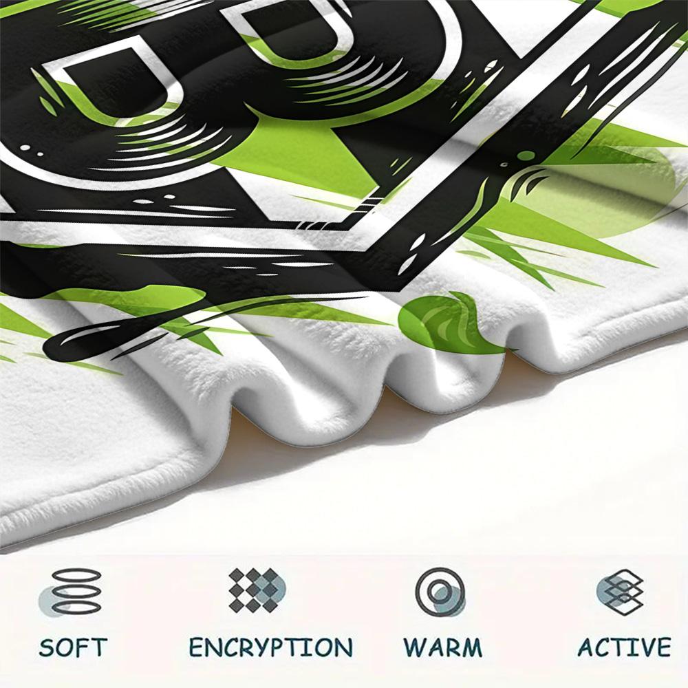 Borussia Print Flannel Blanket, High quality Comfortable for All Seasons, Home Decor, Warmth and Comfort, Perfect for Christmas Gifts