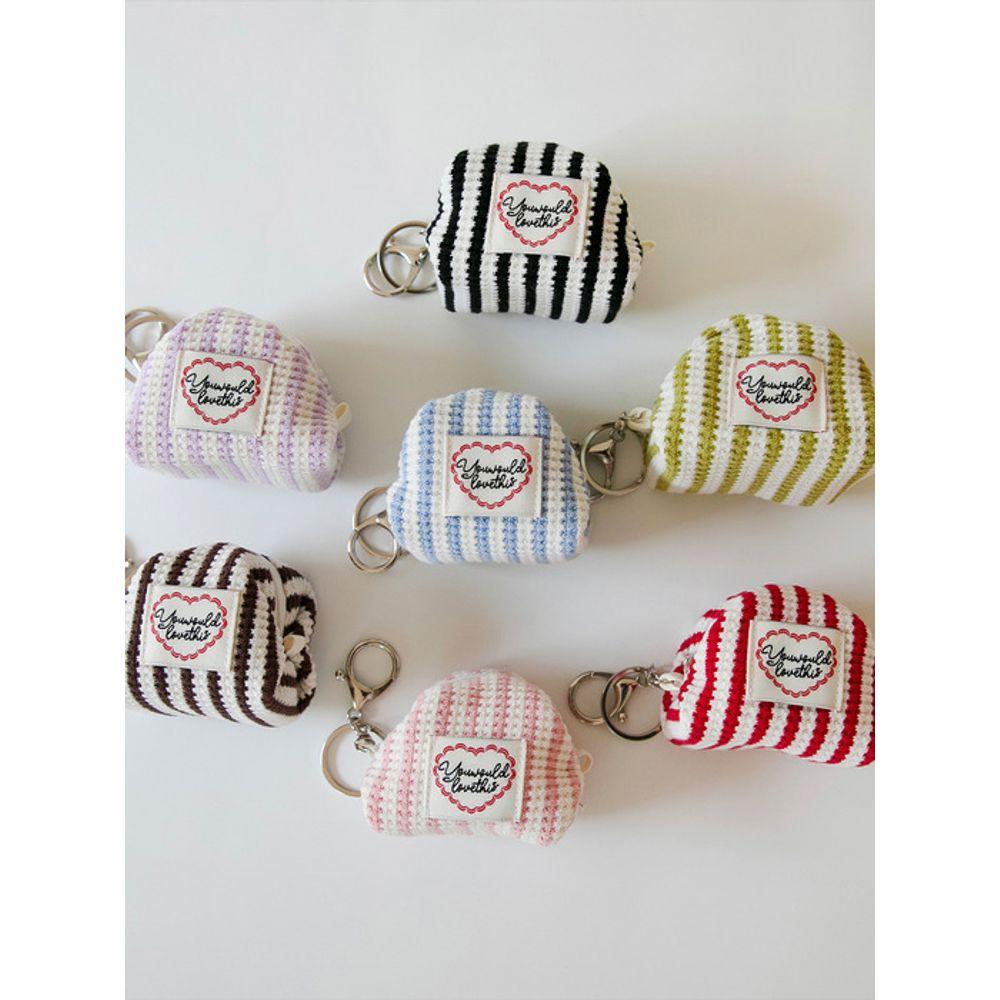 YouWouldLoveThisRecipe Knit Keyring Pouch Keyring (7 Colors)