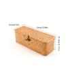 Partitioned Storage Box, Handcrafted Woven Storage Basket, Rectangular Vintage Shelf, for Home Organization Storage Containers