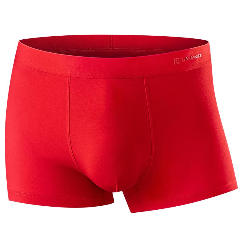

Мужские красные боксеры-брифы HLA из чистого хлопка, 3 шт. 3XL