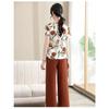 Elegante Sommerbluse für Damen Mode Kurzarm-Oberteil für Damen mittleren Alters und ältere Mütter