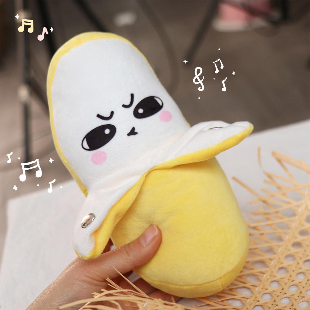 Cute Banana Plush Toy Soft Music Rhythm Stuffed Doll Banana Educational Toy Music Perception
