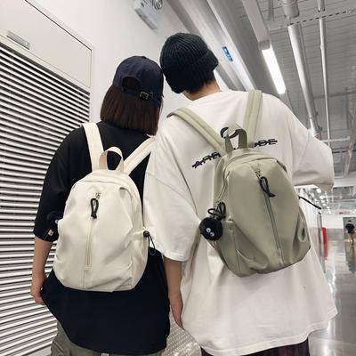 New Solid Color High School Student Backpack Large Capacity High Value Versatile Leisure Bag Travel Bag