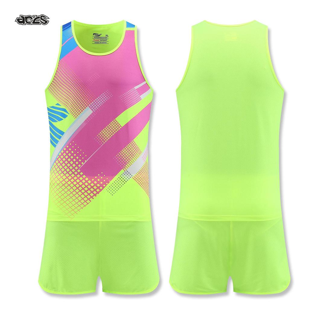 Men's and Women's Summer Running Vest and Shorts Set for Marathon Training and Fitness, Available with Custom Printing