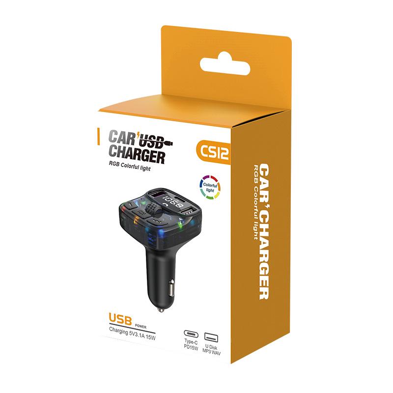 Bluetooth Car FM Transmitter & MP3 Player with High-Quality Sound and Cigarette Lighter Charger