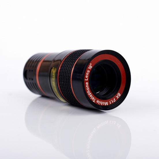 8X Objektiv fotoaparátu telefonu s klipem Lehký Snímání fotografií a videa Mobilní telefon Externí fotoaparát Nástavec objektivu s dlouhým ohniskem Příslušenství k telefonu