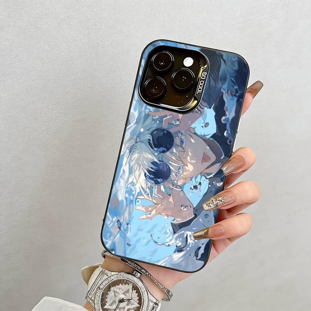 

Satoru Gojo - Landscape Mode Phone Case For iPhone 17,16,15,14,13,12,11 Plus,Pro Max,XS,Colored Silver Plated Inside Cover iPhone15Plus