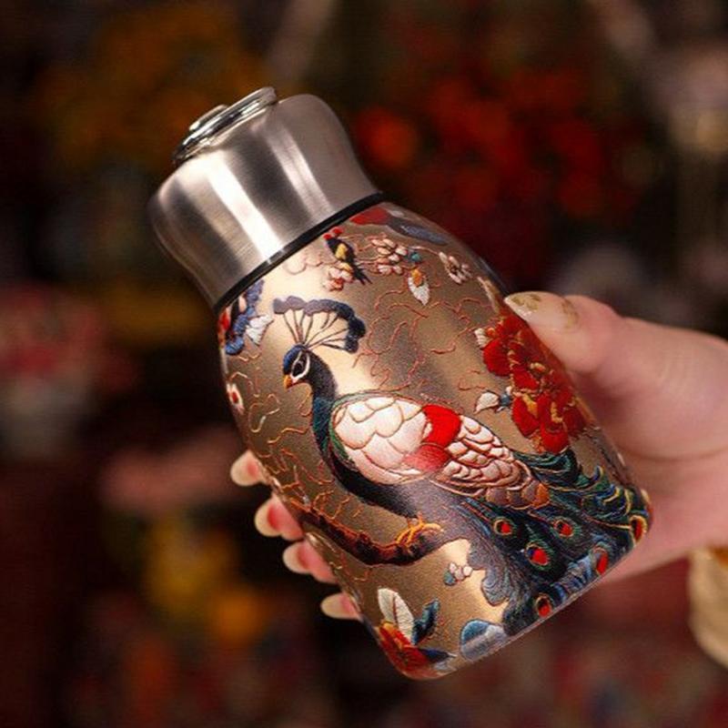 Geïsoleerde Waterfles Draagbare Warme Koude Tumbler Waterfles Compacte Reiswaterfles Geïsoleerde Reisbeker Voor Thuiskantoren