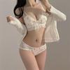The new Japanese girls' underwear women's small breasts gather sexy lace pure desire without steel ring to close the breast top support bra cover