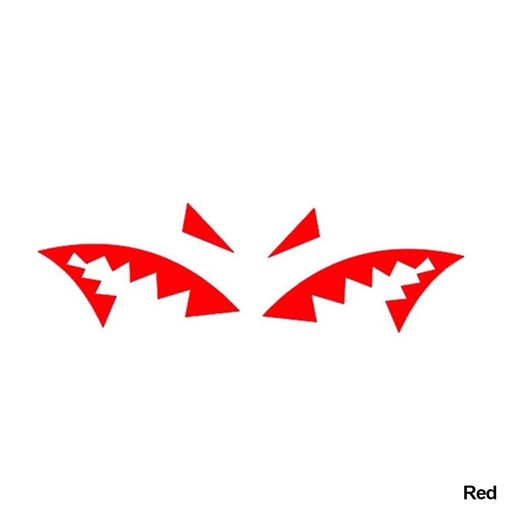 2Pcs Creative Car Sticker Reflective Shark Fin Antenna Shark Mouth Vinyl Decal Car Accessories Decoration Stickers Universal