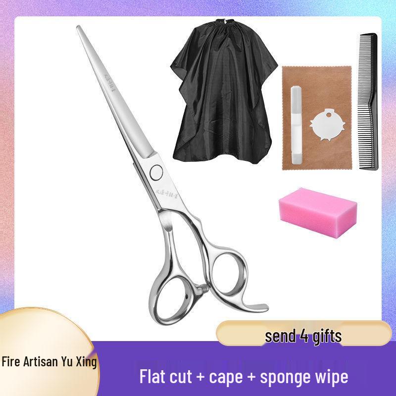 Professional Hairdressing Scissors Set: Flat Teeth, Cutting, and Thinning Scissors - Free Shipping