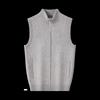 ROMON Men's Mock Neck Knitted Cardigan Vest