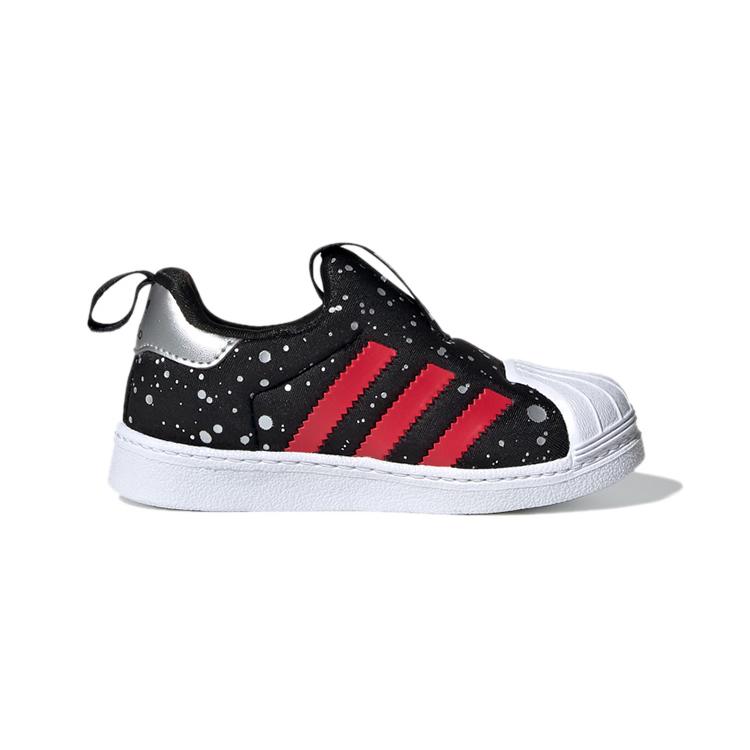 Adidas Originals SUPERSTAR 360 Superstar Collection 360 I Breathable Low top Toddler Shoes Black Red Infant And Toddler FV3435