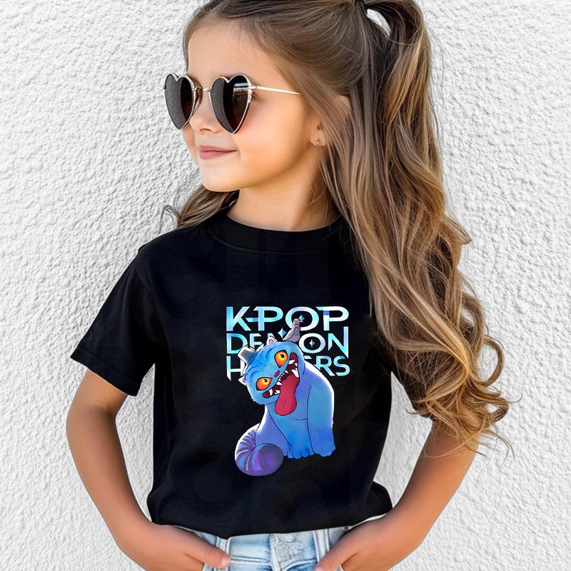 Kpop Korean Wave Witch Hunt printed T-shirt short sleeved children's clothing