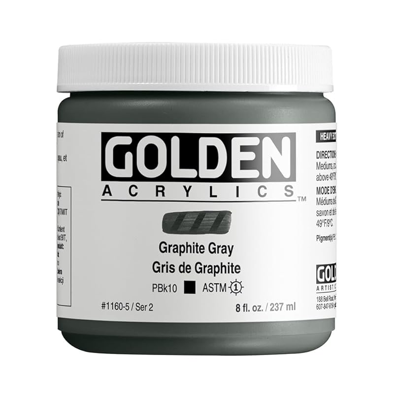 

Golden Acrylic Heavy Body 237ml 1160 graphite gray 13105160