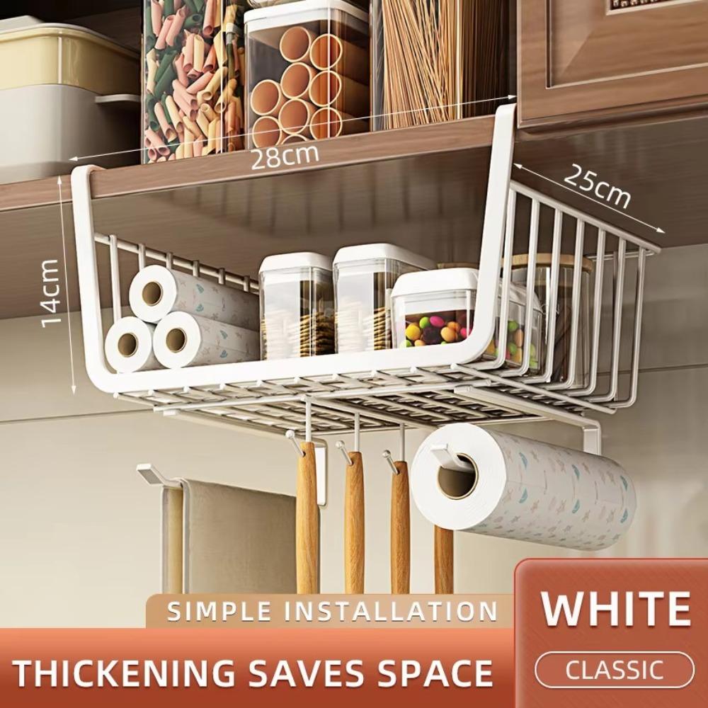Stable Cabinet Hanging Rack Pullout Drawer Under Cabinet Basket  Kitchen Accessories