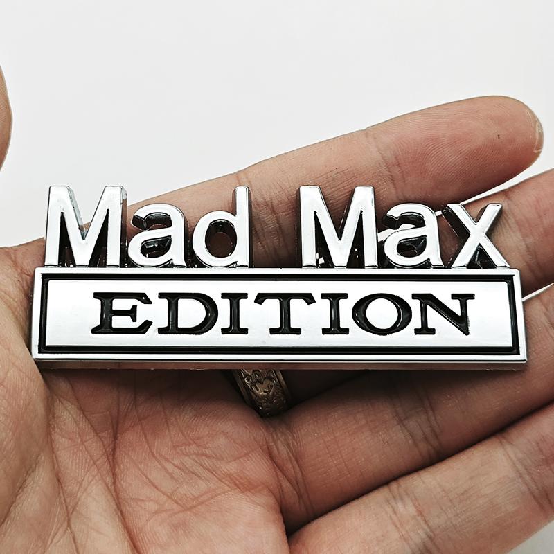 3D Logo Mad Max Edition Emblem Sticker Badge Fender Funny Decals Car Truck Replacement Door Decoration for Universal Car SUV