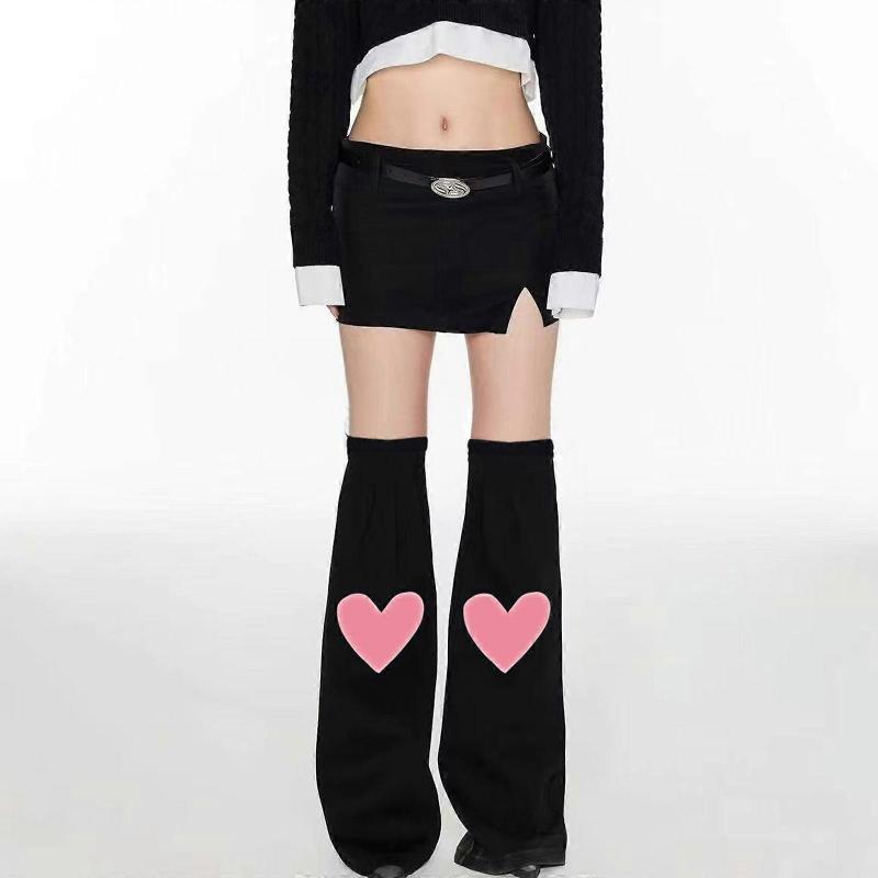 Womens Flared Long Leg Socks Subcultures Leg Warmers Harajuku Punk Boot Socks Fashion Baggy Cuffs Ankle Heap Socks