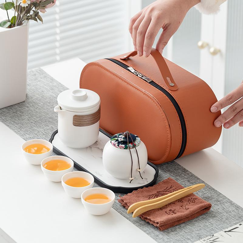 Luxe geschenkdoos Yanhe reis theeset outdoor kamperen high-end set draagbare express beker zakelijk printen