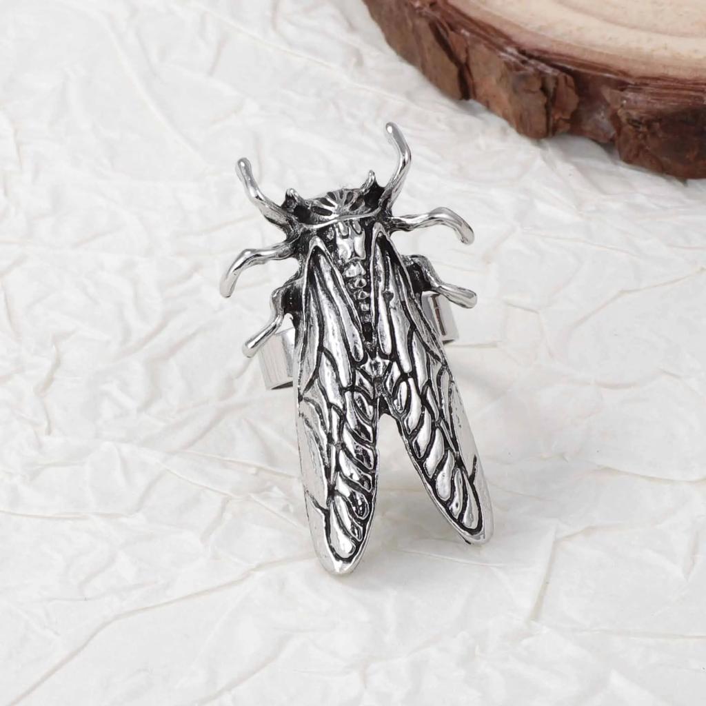 Personalized Trendy Retro Creative Design Sense Insect Living Ring Versatile Casual Daily Women's Fashion Accessories