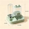 Pet Drinking and Feeding Unit Separates Dry and Wet Food Made of Durable Plastic with Transparent Design Without Battery for Cat