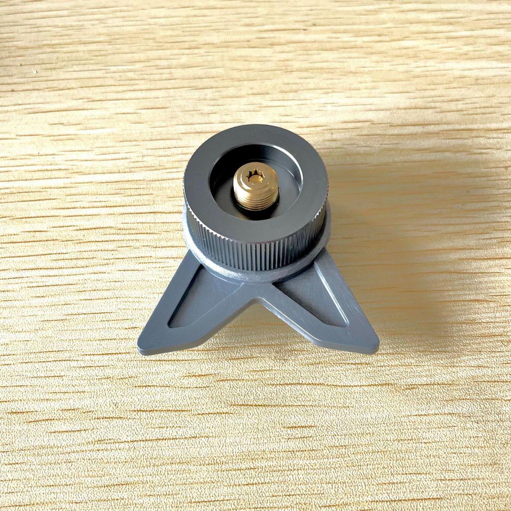 Portable Self-Locking Gas Tank Adapter with Anti-Roll Bracket for Camping Stoves