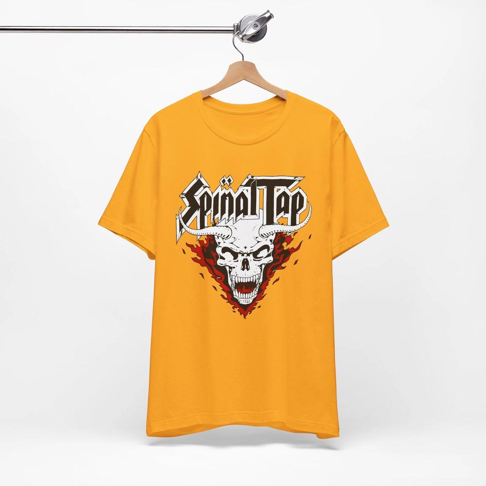 Spinal Tap Skull Band Gold Cotton T Shirt Full Size S-5XL Unisex T-Shirt L