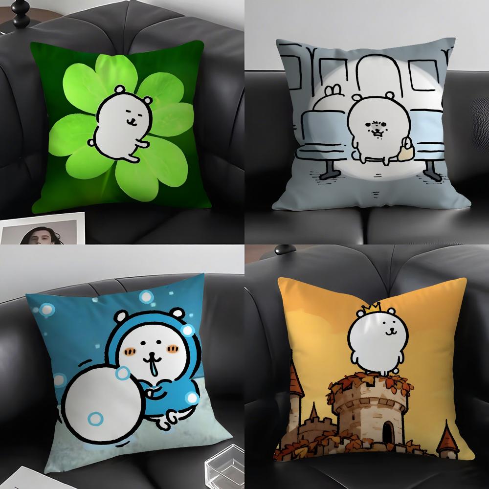 J-Jokes Bearr Cartoon Cushion Cover Pillowcase Ultra Soft Skin Friendly Fabric Cloud Like Comfort & Concealed Zipper