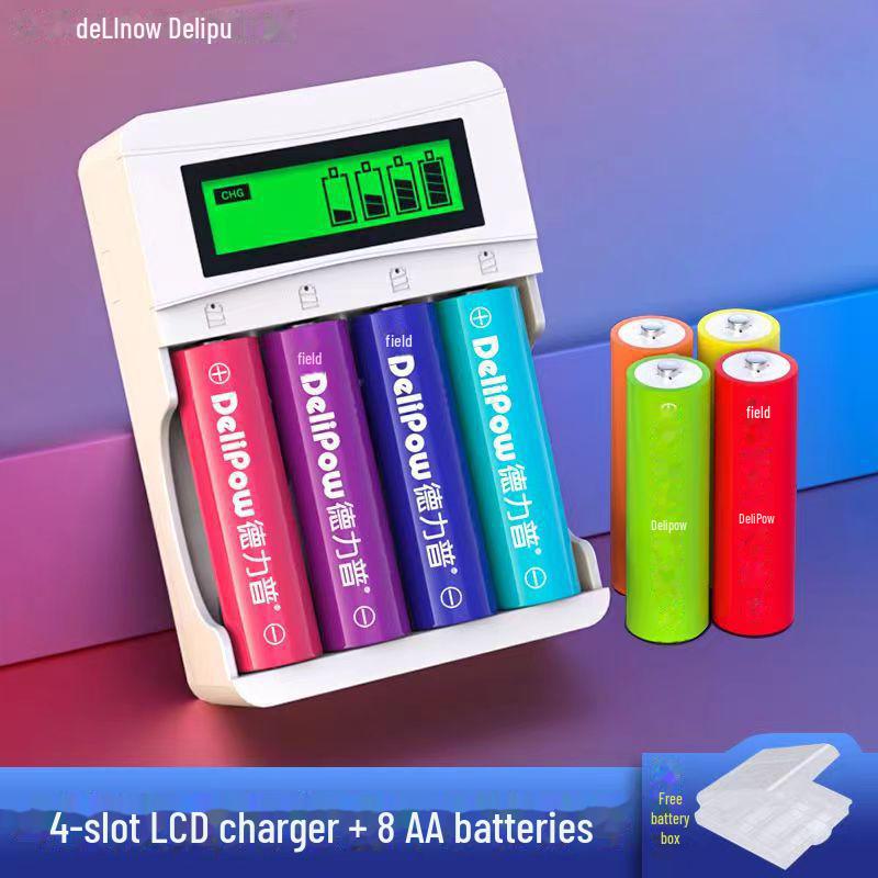 Delipu No. 5 Rechargeable Battery Set for Children's Toy Remote Control - NiMH No. 5 & No. 7 Rechargeable Batteries