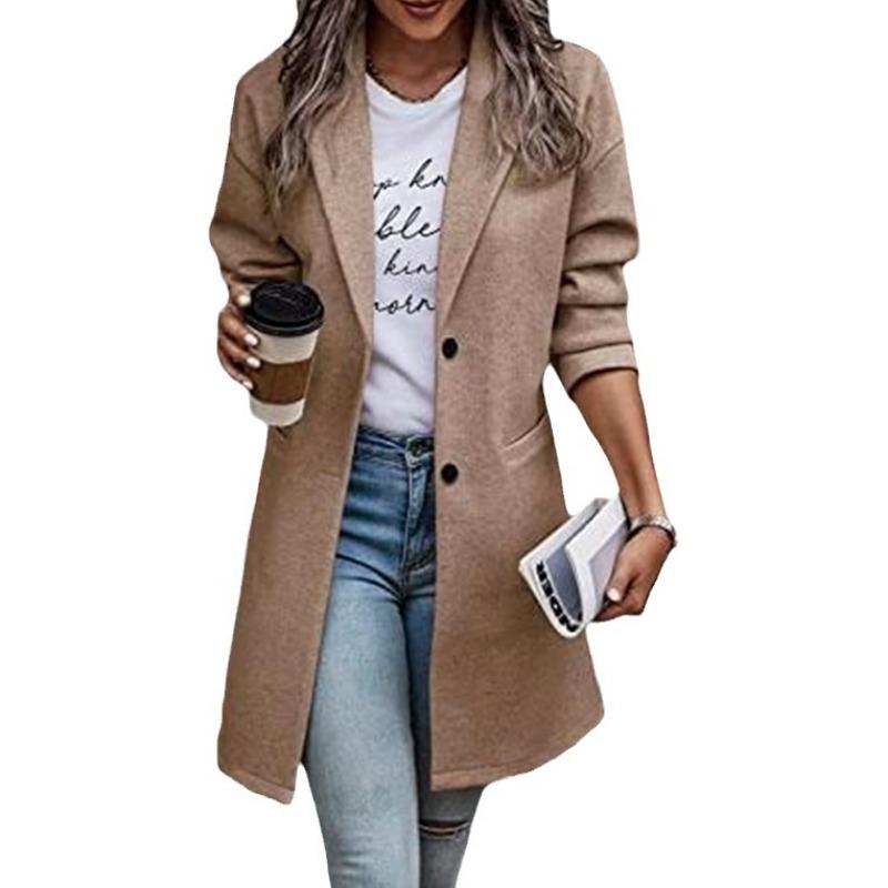 Autumn and Winter Long Large Size Woolen Women's Coat Woolen Coat Quality Goods