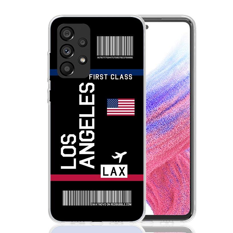 Airline Ticket Barcode Phone Case For Samsung Galaxy A17 A16 A14 A15 A13 A57 A56 A54 A55 A53 A37 A36 A34 A35 A33 A26 A24 A25 A23