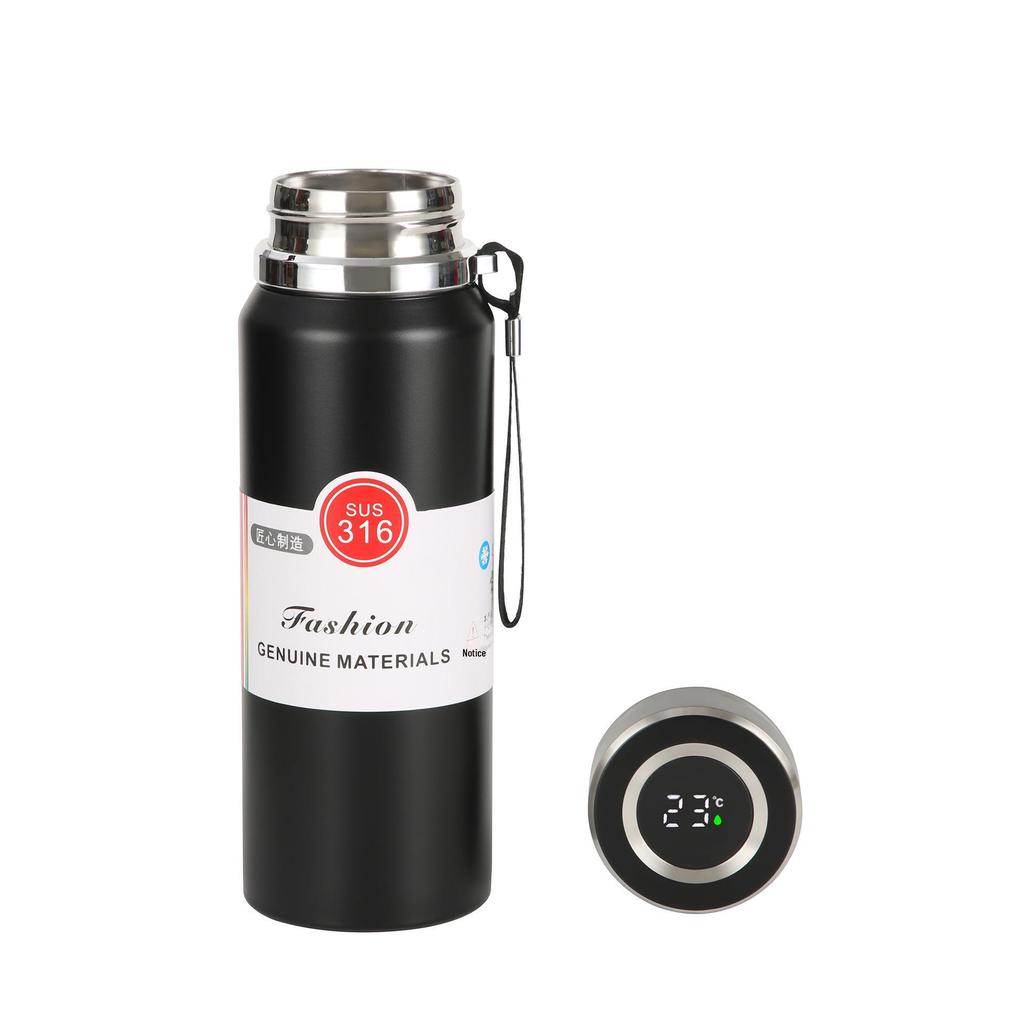 Premium 316 Stainless Steel Portable Sports Thermos with Tea Infuser and Lanyard