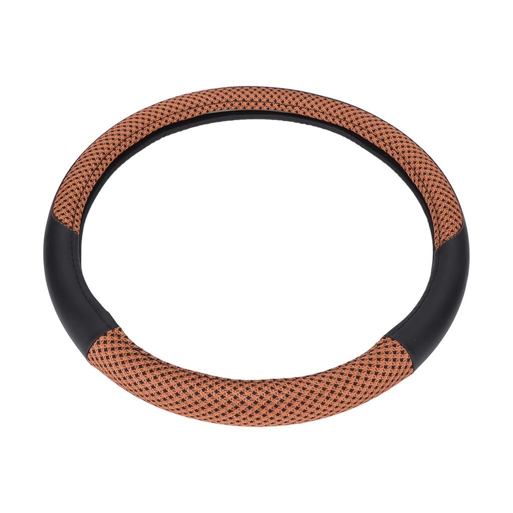 15in Car Steering Wheel Cover Protector Artificial Leather   for Diameter 14.5‑15in Modification