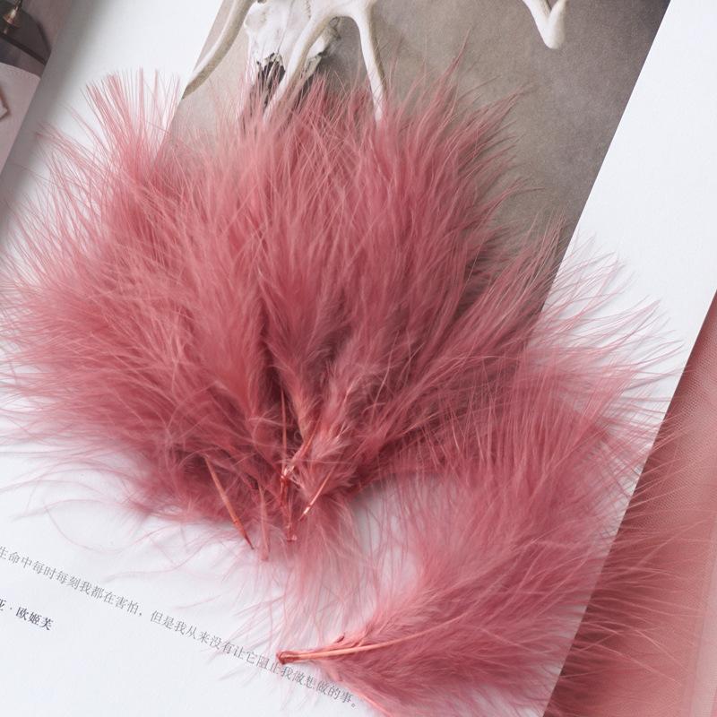 50Pcs Feather Turkey Hair Vascular Fleece, Dream Catcher Diy Corsage Earrings Headgear Hair Accessories Color Pendant Decorative Materials