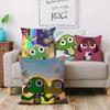 Hot Gunsous K-Keroro frog Pillow Covers Cartoon Sofa Decorative Home Double-sided Printing Short Plush Cute Cushion Cover