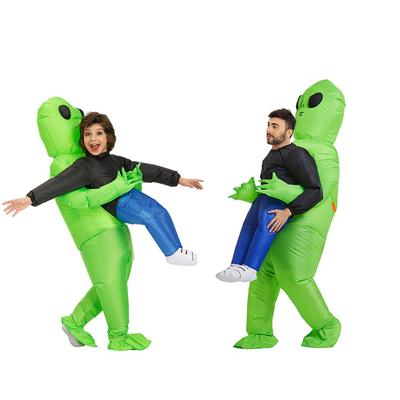Aufblasbares Kostüm Erwachsene Lustig Halloween Party Aufblasbares Kostüm Grün Trägt Mensch Kostüm Aufblasbarer Anzug Für Halloween Karneval Cosplay