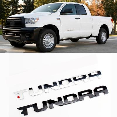 1pcs Chrome Silver Black Car Side Door Sticker Emblem Badge Decal Fit for Tundra Logo ABS Sticker Auto Accessories