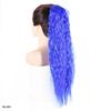 Ponytail Long Kinky Curly Hair Ribbon Ponytail Extension Rainbow Colorful Ombre Color Ponytails