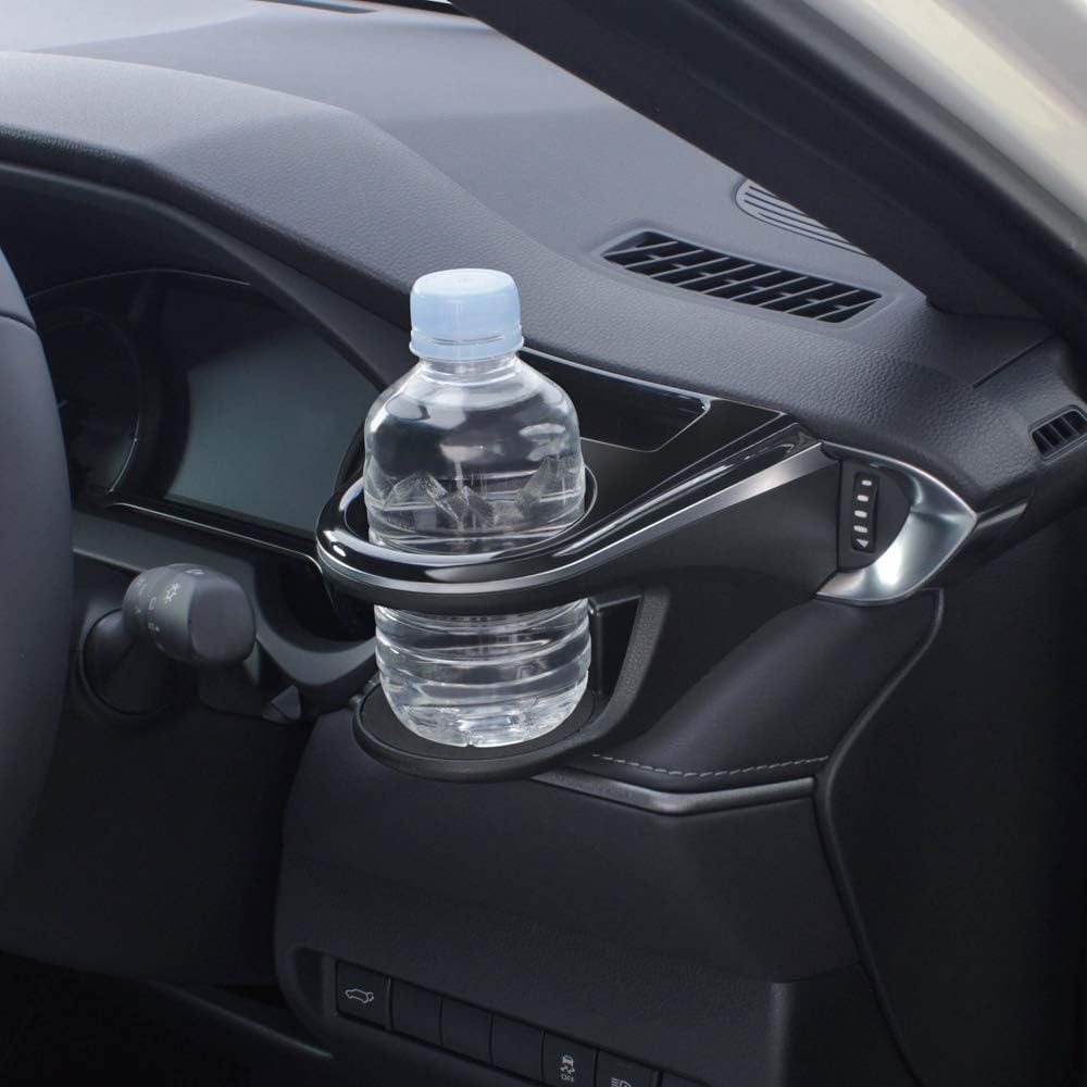 Tsuchiya Yac Air Conditioner Drink Holder for Toyota Harrier 80 (SY-HR11) Series, Driver's Seat, Black/Silver