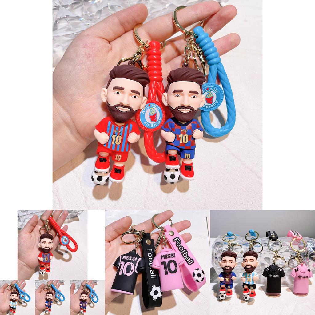 Vibrant Messi Keychain Football Star Jersey Keyring Ideal Fan Gift For Birthdays