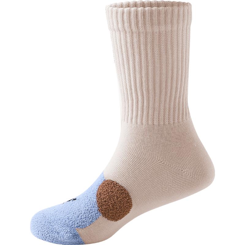 Jiubansui Boys  Breathable Mesh & Warm Plush Socks 20-22