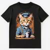 Cute Barista Cat With A Cup Of Coffee Graphic Design Unisex T-Shirt