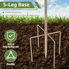 Bird Feeder Standing Bath Iron Large Capacity Outdoor Bird Bath Tub With 5 Pronged Base Garden Decoration Bird Feeding Water