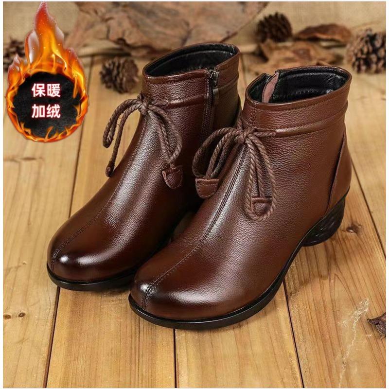 

Новые осенне-зимние ботинки Мартин на молнии, средней высоты, на толстом каблуке, женские туфли, мамины хлопковые ботинки 40