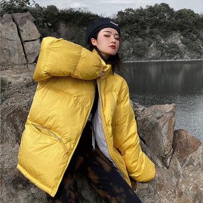 Abrigo corto de otoño e invierno para mujer, chaqueta de plumón de pato blanco de alta gama