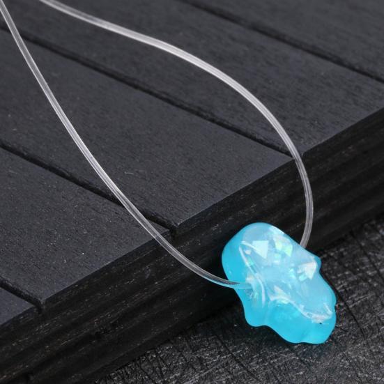 Přívěsek Hamsa Hand of Fatima Transparentní řetízkový náhrdelník Dámské šperky
