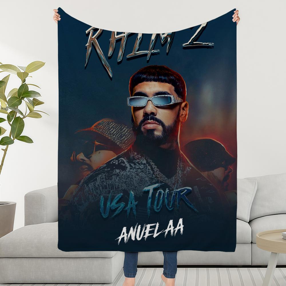 Rapper Anuel AA Blanket Throw Super Cosy Plush Living Room Sofa Couch Childish Birthday Gifts