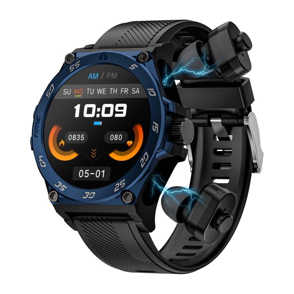 Chytré hodinky Rainbuvvy LC18 TWS 1,53palcové plně dotykové hodinky AMOLED Bluetooth 5.0 s přehráváním místní hudby Dlouhá výdrž baterie Vícejazyčné sportovní hodinky