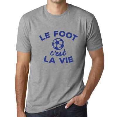 Men’s Vintage Tee Shirt Graphic T Shirt Le Foot C'est La Vie Grey Marl